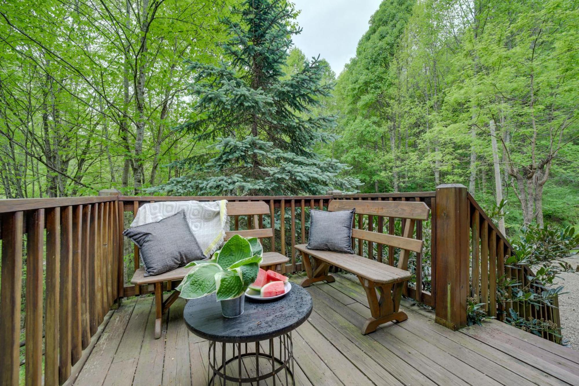Peaceful Smoky Mountain Cabin With Deck And Fire Pit! เวย์นวิลล์ ภายนอก รูปภาพ